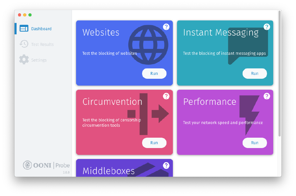 OONI Probe desktop app OONI Probe desktop app